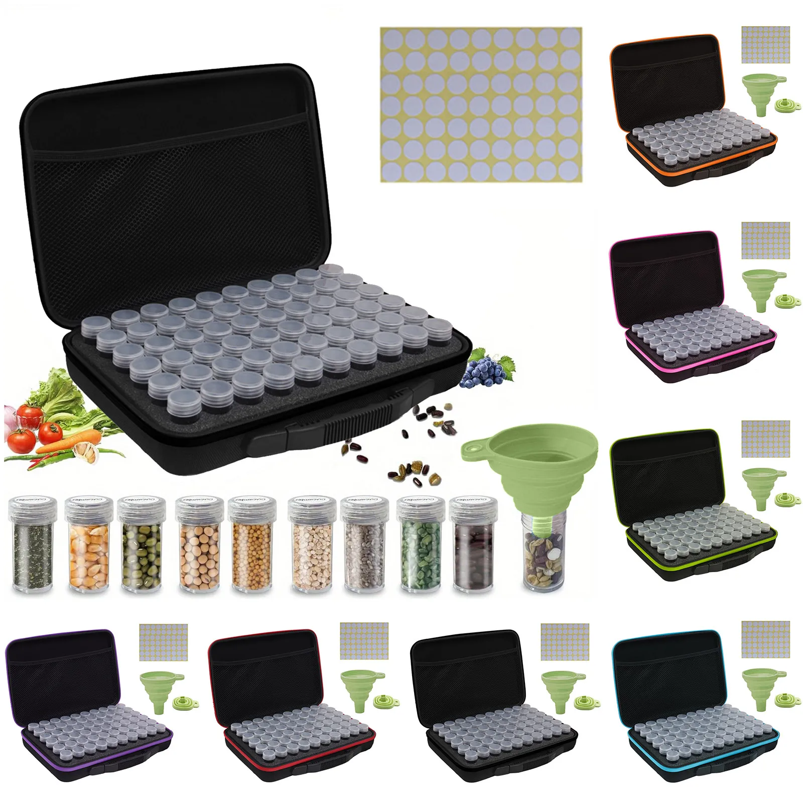 60 Round Bottles Storage Box 5D Diamond Painting Accessories Tools Container Bag Carry Case Embroidery Mosaic
60 Round Bottles Storage Box 5D Diamond Painting Accessories Tools Container Bag Carry Case Embroidery Mosaic