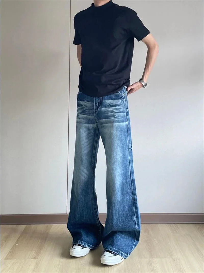 Мужские джинсы в американском ретро-стиле, широкие прямые, свободного кроя, повседневные, с эффектом стройности, со средней посадкой, на молнии, для зимы
Мужские джинсы в американском ретро-стиле, широкие прямые, свободного кроя, повседневные, с эффектом стройности, со средней посадкой, на молнии, для зимы