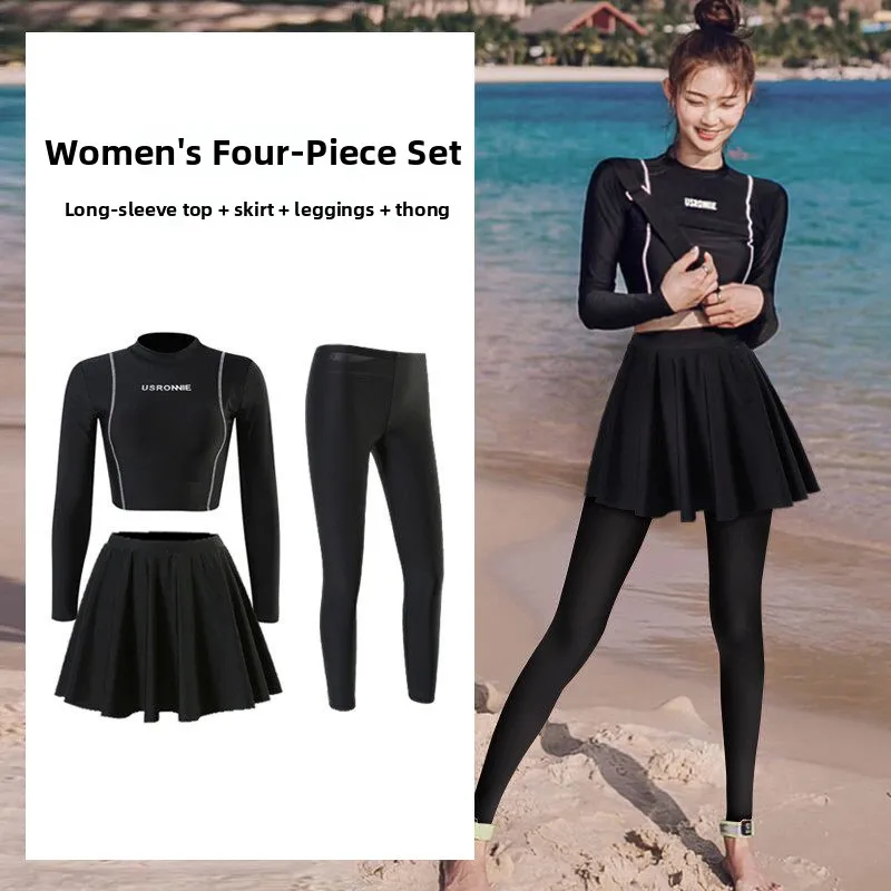 Ins Long Sve Separate Skirt Sle Conservative Student Surfing Diving Suit Slimming Belly Covering Nylon Sports Swimsuit
Ins Long Sve Separate Skirt Sle Conservative Student Surfing Diving Suit Slimming Belly Covering Nylon Sports Swimsuit