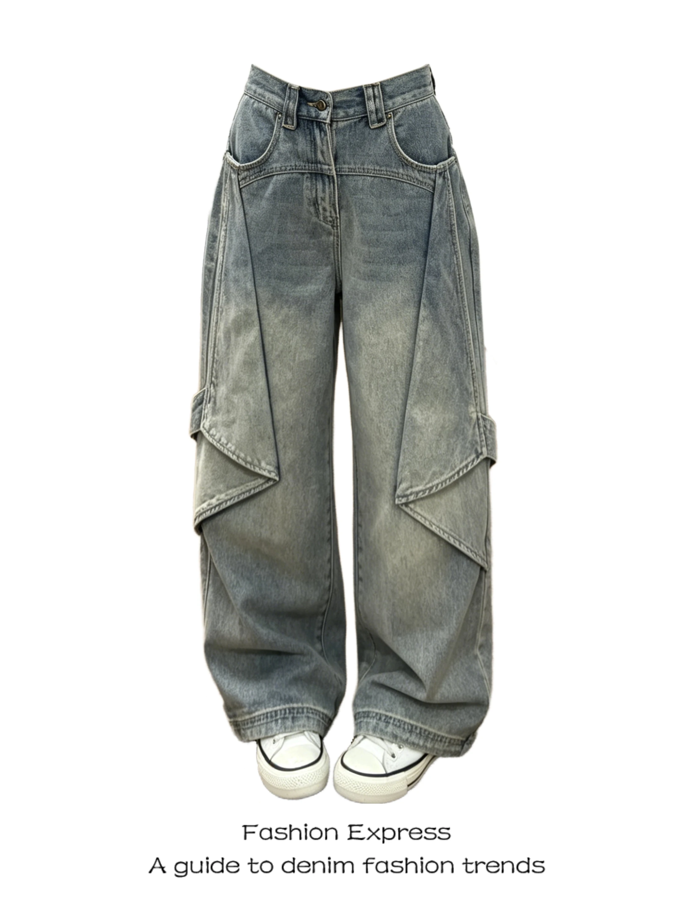 American Style High Waist Wide Leg Jeans Women's Summer Vintage Tone Matchmaking Splice Mud Dye Gradient Design Straight Leg ...
American Style High Waist Wide Leg Jeans Women's Summer Vintage Tone Matchmaking Splice Mud Dye Gradient Design Straight Leg ...