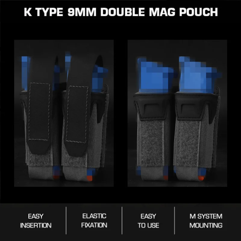 K-Series 9mm Dual Magazine Pouch | Low-Profile Design MOLLE-Compatible Pistol Holder | Wilderness Exploration Equipment
K-Series 9mm Dual Magazine Pouch | Low-Profile Design MOLLE-Compatible Pistol Holder | Wilderness Exploration Equipment
