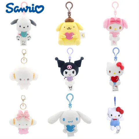 14CM Sanrio Pendant Kuromi Melody KT Cogimyun Cinnamoroll Pochacco Backpack Cute Decoration Holiday Gifts for Boys and Girls