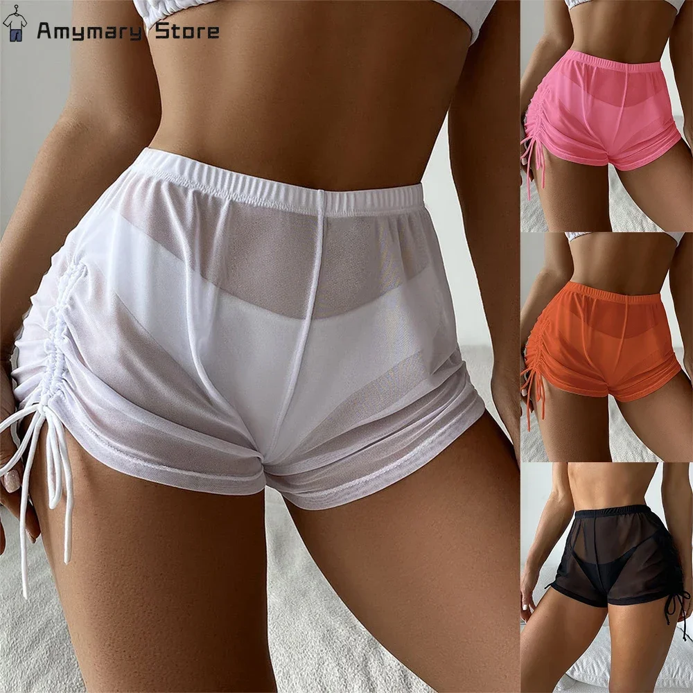 Woman Beach Cover Up Shorts Lady Drawstring Transparent Wrap Mesh Bikini Wraps Shorts Cover Up Swimwear Beach Outfits
Woman Beach Cover Up Shorts Lady Drawstring Transparent Wrap Mesh Bikini Wraps Shorts Cover Up Swimwear Beach Outfits