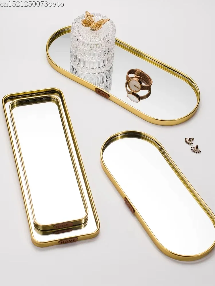 Nordic Luxury Gold Mirror Tray Home jewelry storage tray High end living room, bedroom, bathroom, storage tray decoration
Nordic Luxury Gold Mirror Tray Home jewelry storage tray High end living room, bedroom, bathroom, storage tray decoration