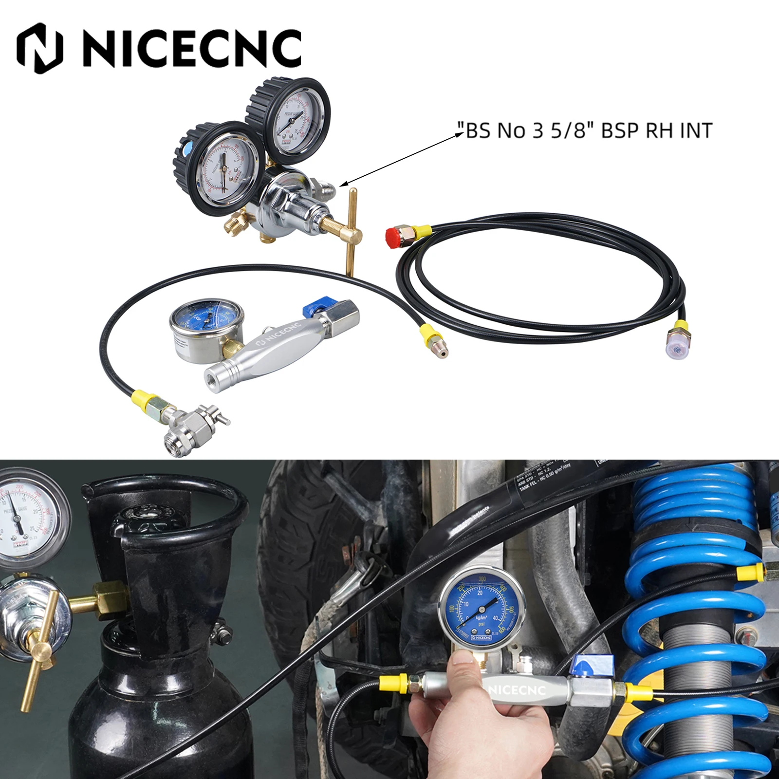 Nitrogen Shock Fill Tool With 2" 600psi Gauge For Yamaha Honda KTM Suzuki DirtBike Off-road Bike ATV UTV Raptor Polaris CanAm
Nitrogen Shock Fill Tool With 2" 600psi Gauge For Yamaha Honda KTM Suzuki DirtBike Off-road Bike ATV UTV Raptor Polaris CanAm