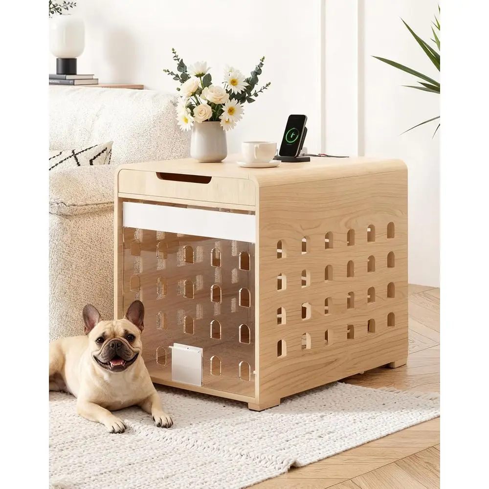 ern Dog Crate urniture with Charging Station Medium Kennel Indoor with lip-up Hidden Acrylic Door or Small and Medium Breeds up
ern Dog Crate urniture with Charging Station Medium Kennel Indoor with lip-up Hidden Acrylic Door or Small and Medium Breeds up