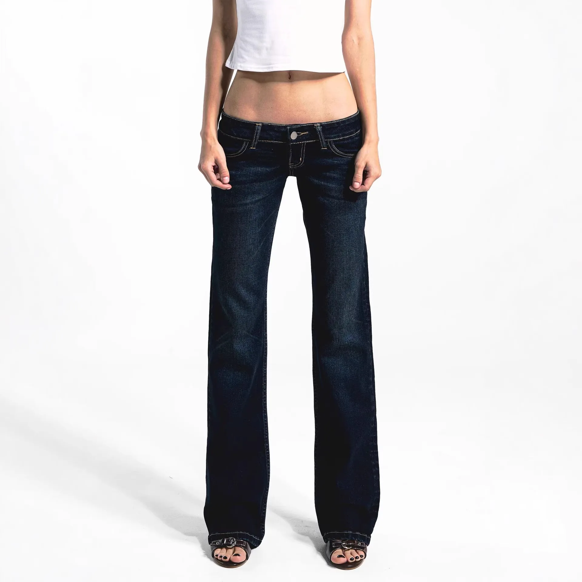 Low Waist Slim Fit Button Washed Denim Jeans Women Loose Wide Leg Long Trousers Trendy Sexy Y2K Casual High Waist Jeans
Low Waist Slim Fit Button Washed Denim Jeans Women Loose Wide Leg Long Trousers Trendy Sexy Y2K Casual High Waist Jeans