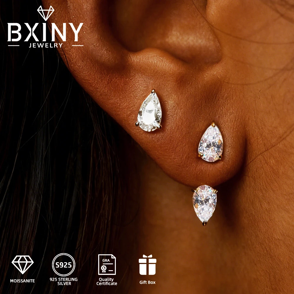 BXINY серьги-гвоздики с муассанитом и 2 камнями грушевидной огранки S925, серебряные серьги-гвоздики с каплями воды и диаметами, съемные серьги-гвоздики для женщин, подарки, ювелирные украшения
BXINY серьги-гвоздики с муассанитом и 2 камнями грушевидной огранки S925, серебряные серьги-гвоздики с каплями воды и диаметами, съемные серьги-гвоздики для женщин, подарки, ювелирные украшения