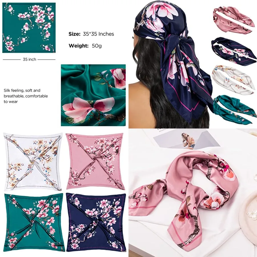 4PCS Head Scarf for Women 35 Head Scarves Silk Like Satin Neck Scarfs Square Bandana Hair Wraps Scarf for Sleeping
4PCS Head Scarf for Women 35 Head Scarves Silk Like Satin Neck Scarfs Square Bandana Hair Wraps Scarf for Sleeping