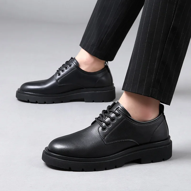 Men's Leather Lace-Up Shoes Business Casual Derby Style Polished Finish Non-Slip Rubber Sole men dress shoes
Men's Leather Lace-Up Shoes Business Casual Derby Style Polished Finish Non-Slip Rubber Sole men dress shoes