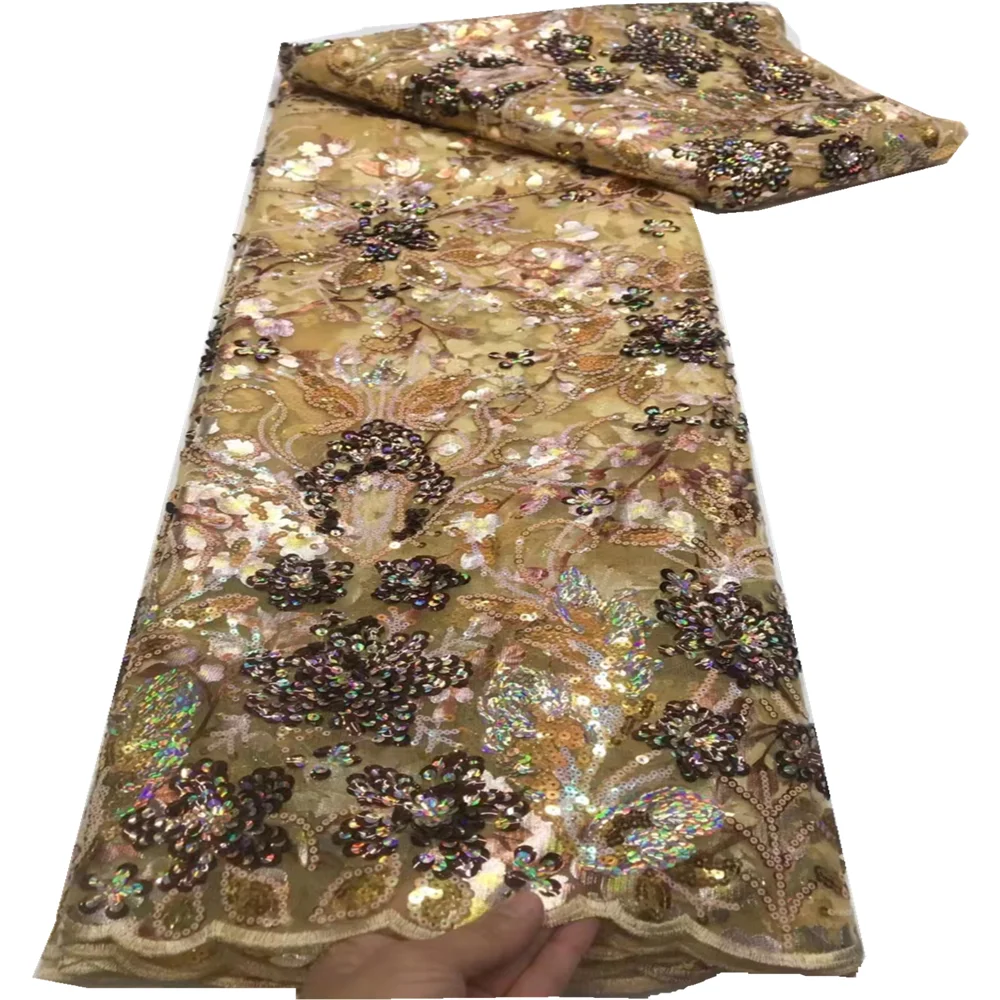 New arrival African Handmade Sequins Lace Fabirc High Quality Nigreian Embroidery Sequins Lace Fabric Women Wedding Dress FJ52
New arrival African Handmade Sequins Lace Fabirc High Quality Nigreian Embroidery Sequins Lace Fabric Women Wedding Dress FJ52