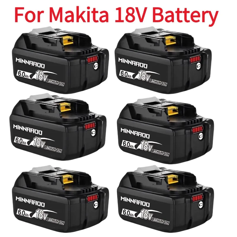 For Makita 18V Battery 6Ah Lithium ion Replacement BL1860B BL1860 BL1850 Rechargeable Power Tool Battery DDF486 DF488
For Makita 18V Battery 6Ah Lithium ion Replacement BL1860B BL1860 BL1850 Rechargeable Power Tool Battery DDF486 DF488