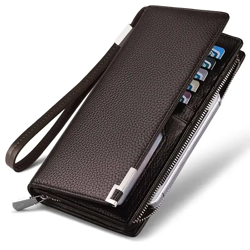 1pc Men's Wallet Handbag Leather Bag Zipper Long Wallet Business Large Wallet Phone Holder
1pc Men's Wallet Handbag Leather Bag Zipper Long Wallet Business Large Wallet Phone Holder