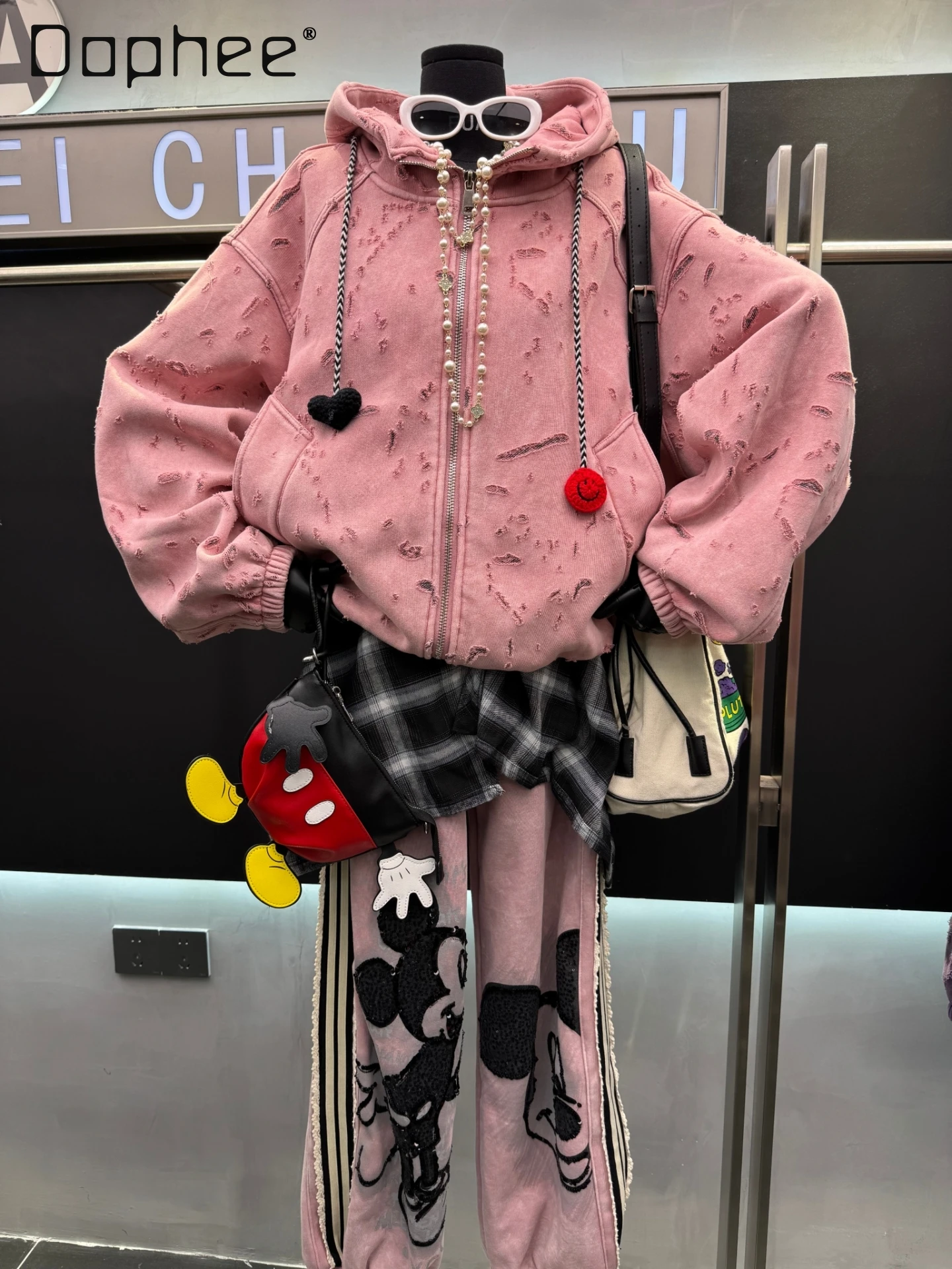 American Retro Washed Cotton Zipper Cardigan Spring Autumn Oversize High Street Trendy Brand Hooded Sweatshirt Jacket for Women
American Retro Washed Cotton Zipper Cardigan Spring Autumn Oversize High Street Trendy Brand Hooded Sweatshirt Jacket for Women