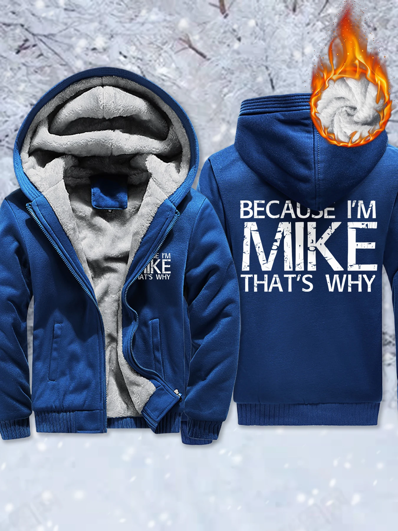Because I'M Mike That'S Why Funny Printed Men Pullover Outdoor Winter Streetwear Soft Fleece Coat Thick Fashion Zipper Jackets
Because I'M Mike That'S Why Funny Printed Men Pullover Outdoor Winter Streetwear Soft Fleece Coat Thick Fashion Zipper Jackets