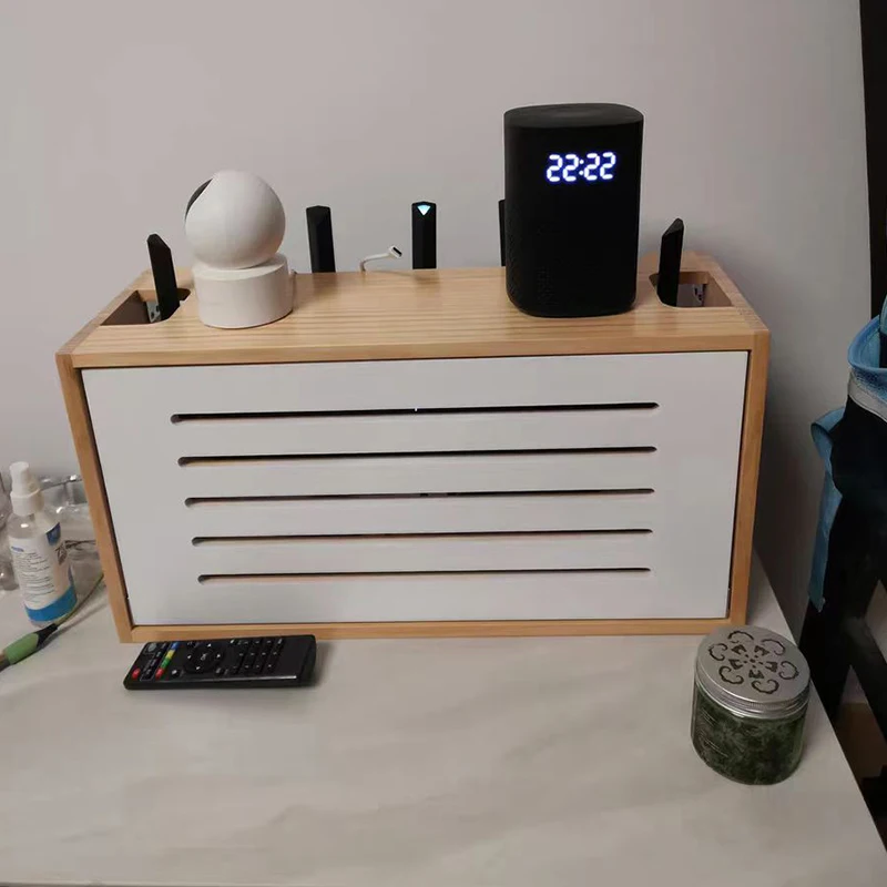 Wood Router Optical Power Strip Set Top Box Storage Box Multi-Function Desktop Stand Conceal Box Living Room Organizer
Wood Router Optical Power Strip Set Top Box Storage Box Multi-Function Desktop Stand Conceal Box Living Room Organizer