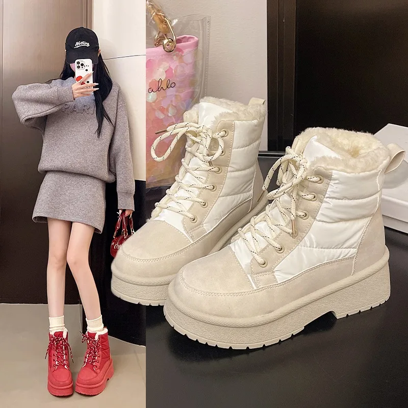 Хлопковые ботинки на блочном каблуке, новые зимние ботинки с круглым носком, со шнуровкой спереди, на мягкой подошве, противоскользящие, износостойкие короткие ботинки Женские Ботинки
Хлопковые ботинки на блочном каблуке, новые зимние ботинки с круглым носком, со шнуровкой спереди, на мягкой подошве, противоскользящие, износостойкие короткие ботинки Женские Ботинки