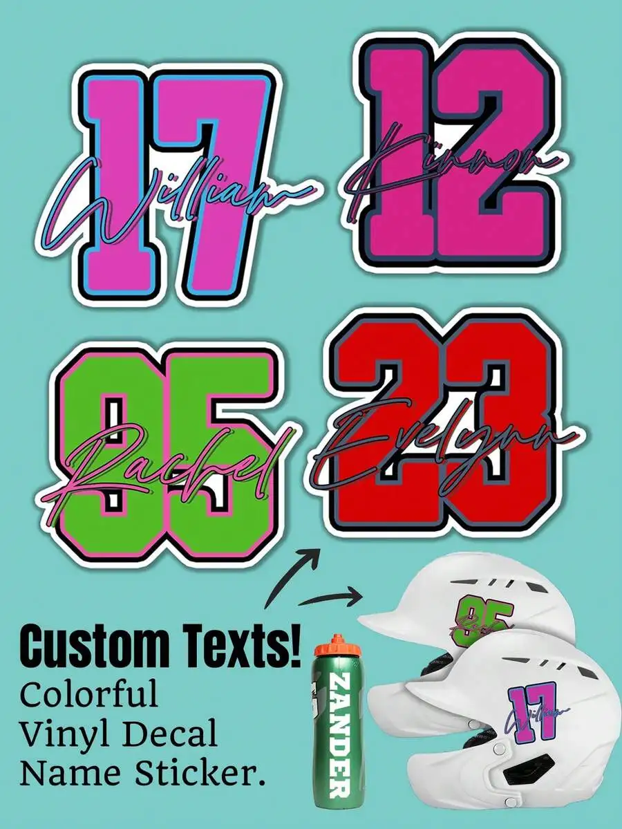 Custom Vinyl Decal Name Sticker For Water Bottles, Tumblers, Auto, Baseball/Softball Helmet, Sport Team Gifts, School Labels, Pe
Custom Vinyl Decal Name Sticker For Water Bottles, Tumblers, Auto, Baseball/Softball Helmet, Sport Team Gifts, School Labels, Pe