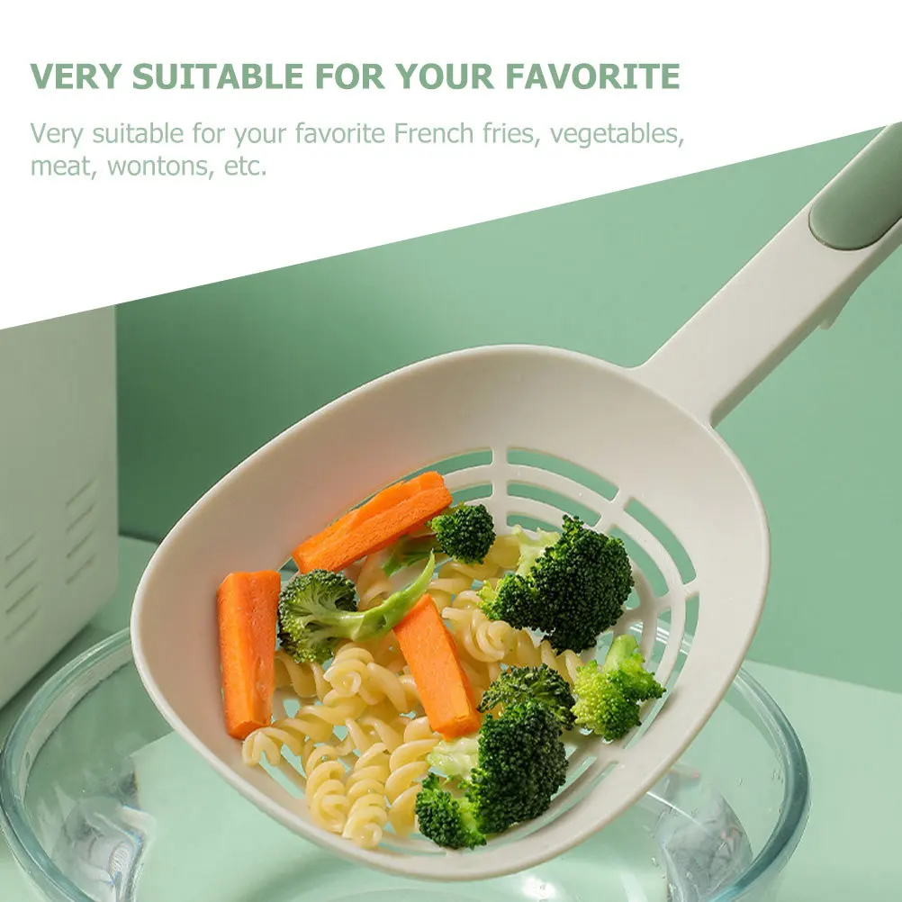 Long Handle Slotted Plastic Filter For Vegetables Large Hollow Spoon Convenient Hanging Pasta Spoon Kitchen
Long Handle Slotted Plastic Filter For Vegetables Large Hollow Spoon Convenient Hanging Pasta Spoon Kitchen