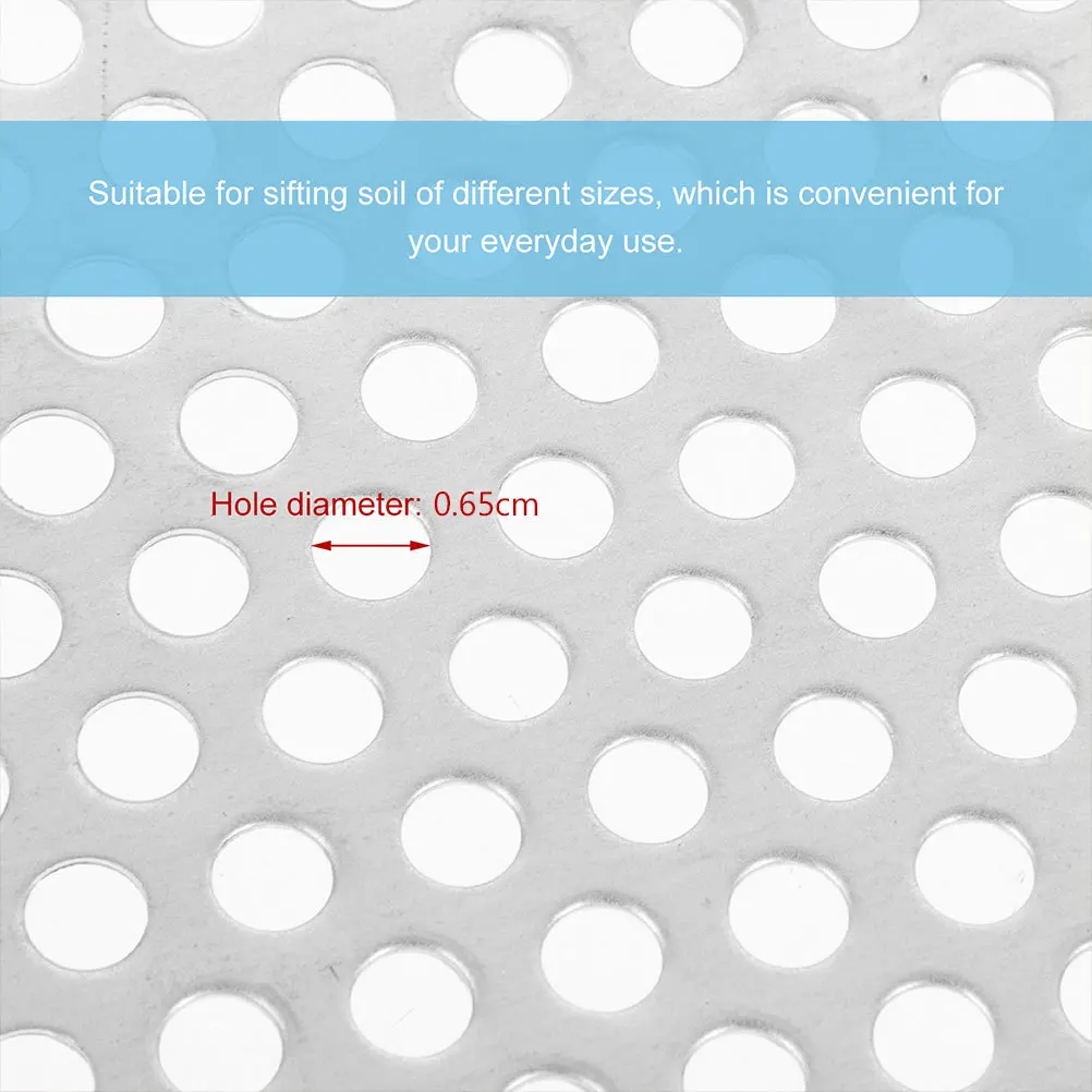 Durable Stainless Steel Soil Sifter for Garden Soil Screening Filter Mesh Outdoor Sieve Test Sieve Sand Sifter
Durable Stainless Steel Soil Sifter for Garden Soil Screening Filter Mesh Outdoor Sieve Test Sieve Sand Sifter