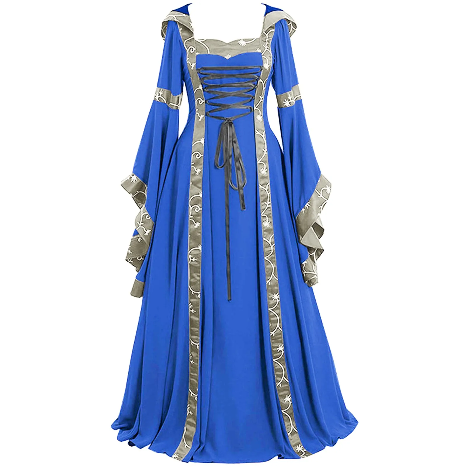 Witch Halloween Cosplay Plus size Women Medieval Gothic Hooded Maxi Dress Victorian Party Formal Gown Renaissance Steampunk
Witch Halloween Cosplay Plus size Women Medieval Gothic Hooded Maxi Dress Victorian Party Formal Gown Renaissance Steampunk