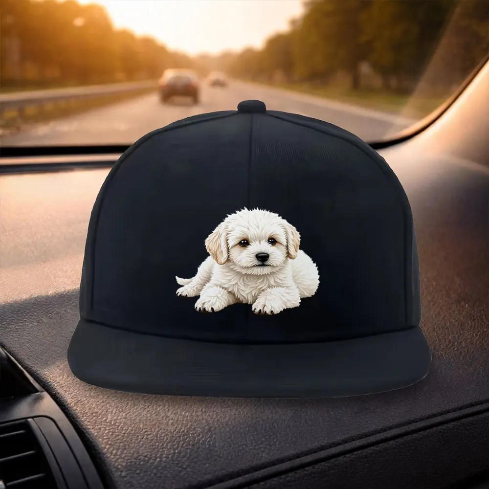 Unisex Classic Flat Brim Baseball Cap Fashionable White Cute Puppy Design Black Casual Hat Suitable for Outdoor Activities O
Unisex Classic Flat Brim Baseball Cap Fashionable White Cute Puppy Design Black Casual Hat Suitable for Outdoor Activities O