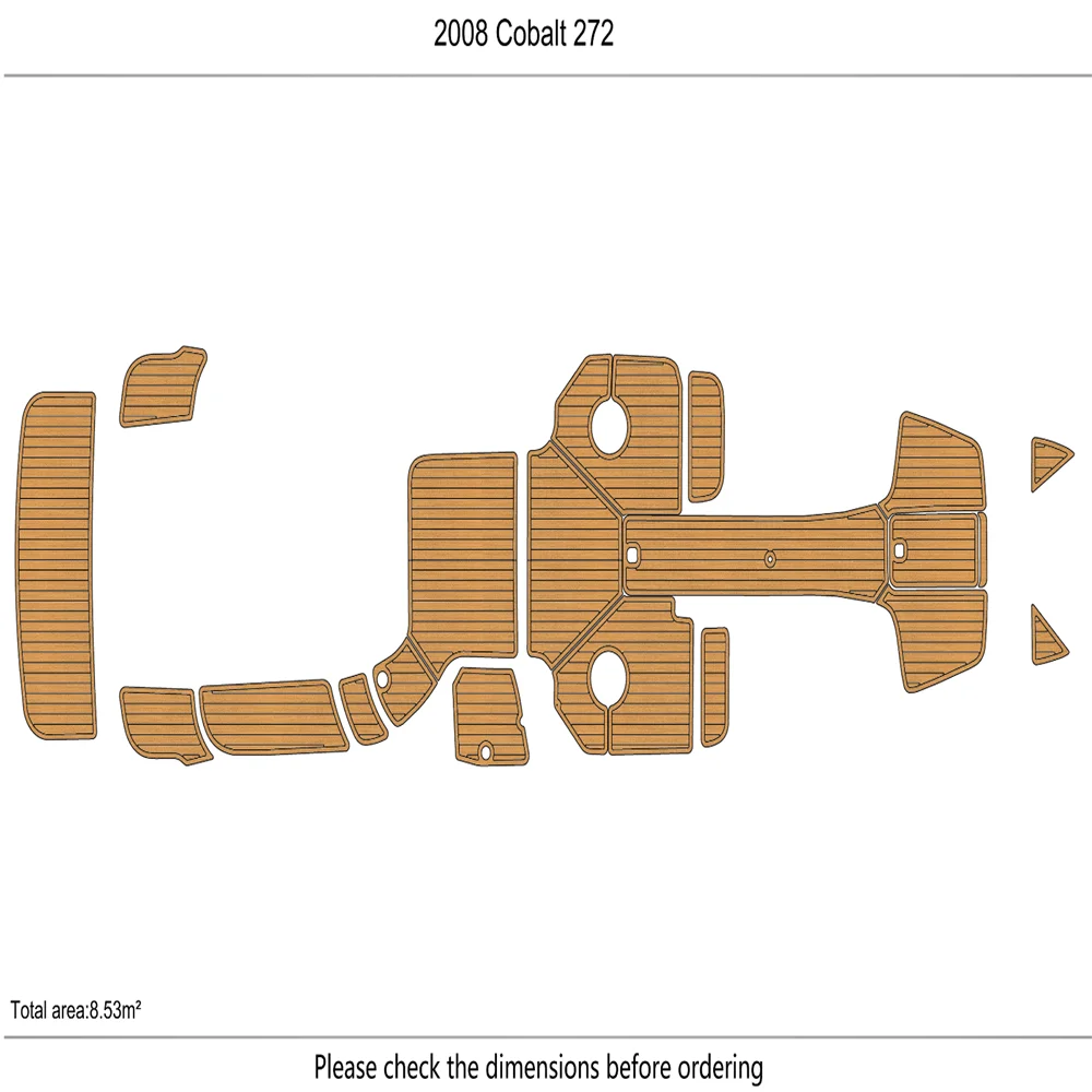 2008 Cobalt 272 Cockpit swim platform 1/4” 6mm EVA Foam Faux teak flooi SeaDek MarineMat Gatorstep Style Self Adhesive
2008 Cobalt 272 Cockpit swim platform 1/4” 6mm EVA Foam Faux teak flooi SeaDek MarineMat Gatorstep Style Self Adhesive