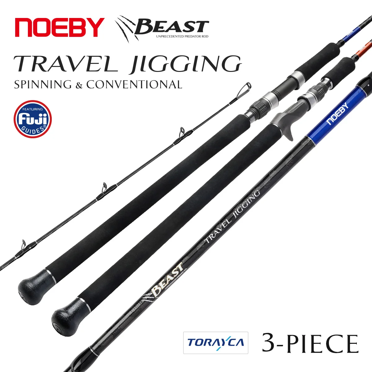 NOEBY Beast Travel Jigging Fishing Rod 1.83m Spinning Conventional 3 Pieces Fuji Toray Big Game Offshore Jigging Fishing Rod
NOEBY Beast Travel Jigging Fishing Rod 1.83m Spinning Conventional 3 Pieces Fuji Toray Big Game Offshore Jigging Fishing Rod