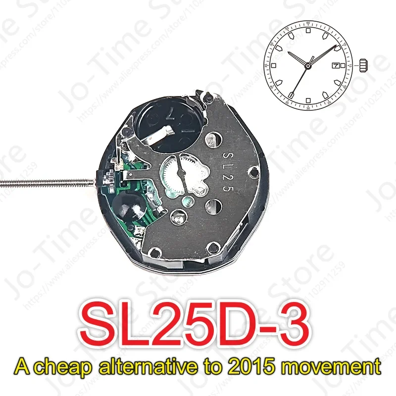 Sunon SL25-3 Кварцевые часы, механизм, календарь, дисплей даты, китайская часть наручных часов, доступная замена, модель 2015,
Sunon SL25-3 Кварцевые часы, механизм, календарь, дисплей даты, китайская часть наручных часов, доступная замена, модель 2015,