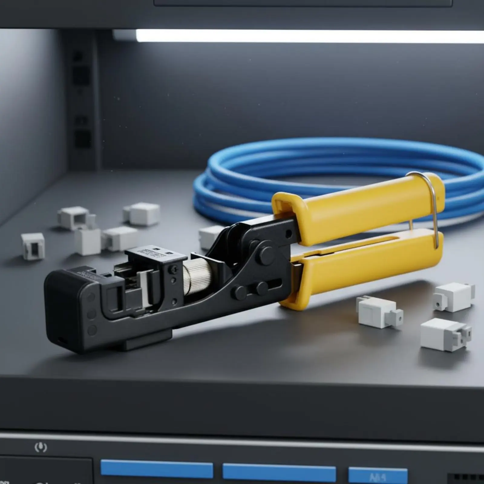 Module Crimping Tool Adjustable Cutting Measurement Modular Connector Crimper for DIY Hobbyists