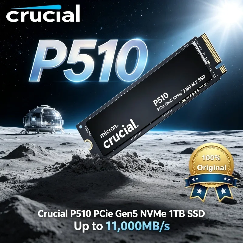 Crucial P510 2TB PCIe5.0 X4 NVMe M2 2280 Solid State Drive Blazing Fast LoadingTime Gaming SSD Desktop Notebook Upgrade HardDisk
Crucial P510 2TB PCIe5.0 X4 NVMe M2 2280 Solid State Drive Blazing Fast LoadingTime Gaming SSD Desktop Notebook Upgrade HardDisk