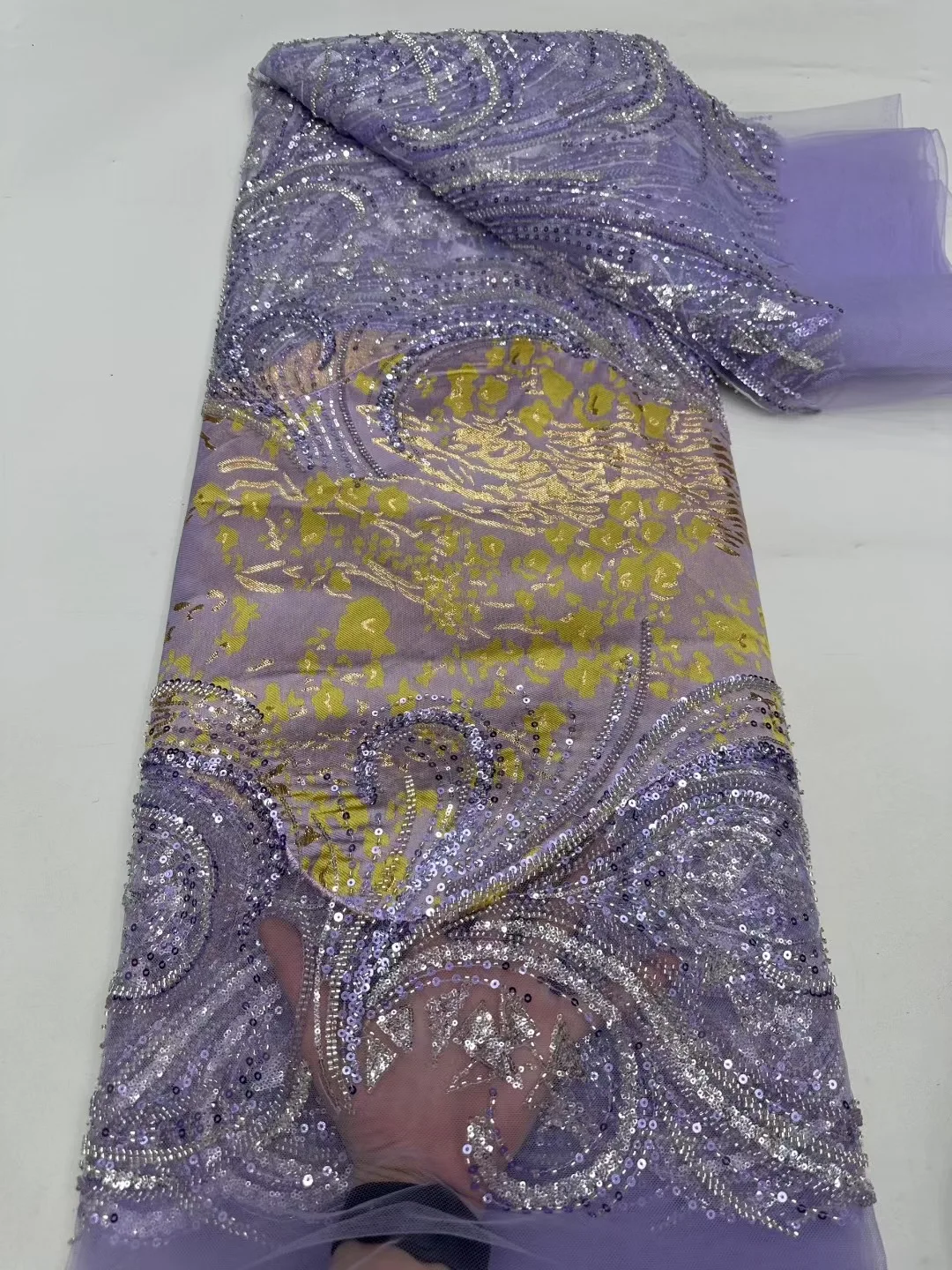 African Tulle Lace Fabric 2025 French Net Sequins Fabric Sewing Embroidery With Beads Lace Tulle Mesh Nigeria Dress 5 Yards
African Tulle Lace Fabric 2025 French Net Sequins Fabric Sewing Embroidery With Beads Lace Tulle Mesh Nigeria Dress 5 Yards