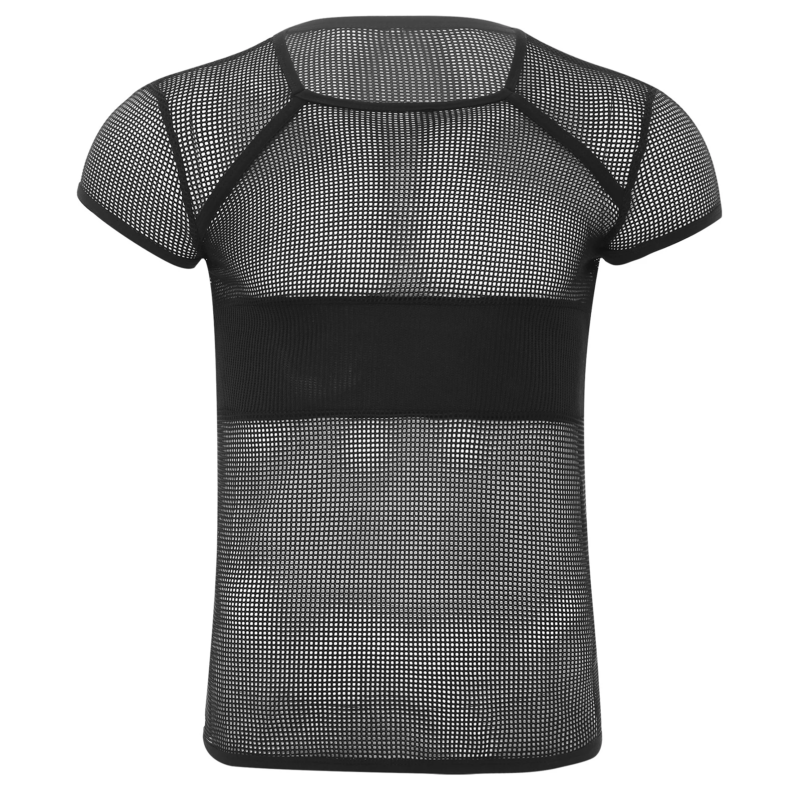 Mens See Through Mesh Sporty T-shirt Short Sleeve Slim Fit Patchwork Athletic Shirts Top for Fitness Showing Muscle Sportswear
Mens See Through Mesh Sporty T-shirt Short Sleeve Slim Fit Patchwork Athletic Shirts Top for Fitness Showing Muscle Sportswear