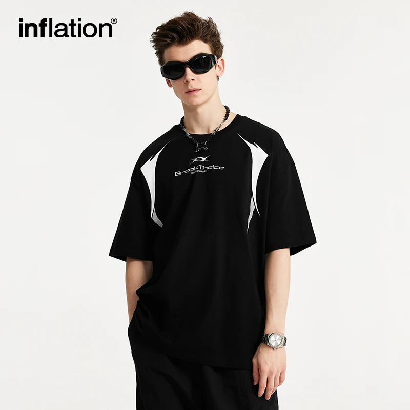 INFLATION Streetwear Graphic Printed Drop Shoulder Tees for Summer 100% Cotton Oversized Tshirt Men
INFLATION Streetwear Graphic Printed Drop Shoulder Tees for Summer 100% Cotton Oversized Tshirt Men