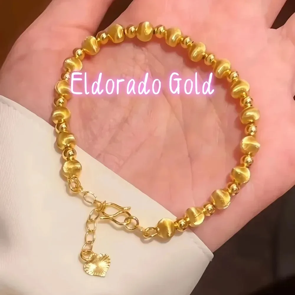 Eldorado Gold Eldorado Gold Eldorado Eldorado Luxury 24K 9999 Pure Real Gold Women's Cat's Eye Brushed Transfer Beads Bracelet
Eldorado Gold Eldorado Gold Eldorado Eldorado Luxury 24K 9999 Pure Real Gold Women's Cat's Eye Brushed Transfer Beads Bracelet