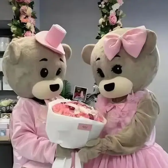 Grey Bear Mascot Cosutume Pink Dress Tuxedo Customize Stage Wear Character Fancy Dress
Grey Bear Mascot Cosutume Pink Dress Tuxedo Customize Stage Wear Character Fancy Dress