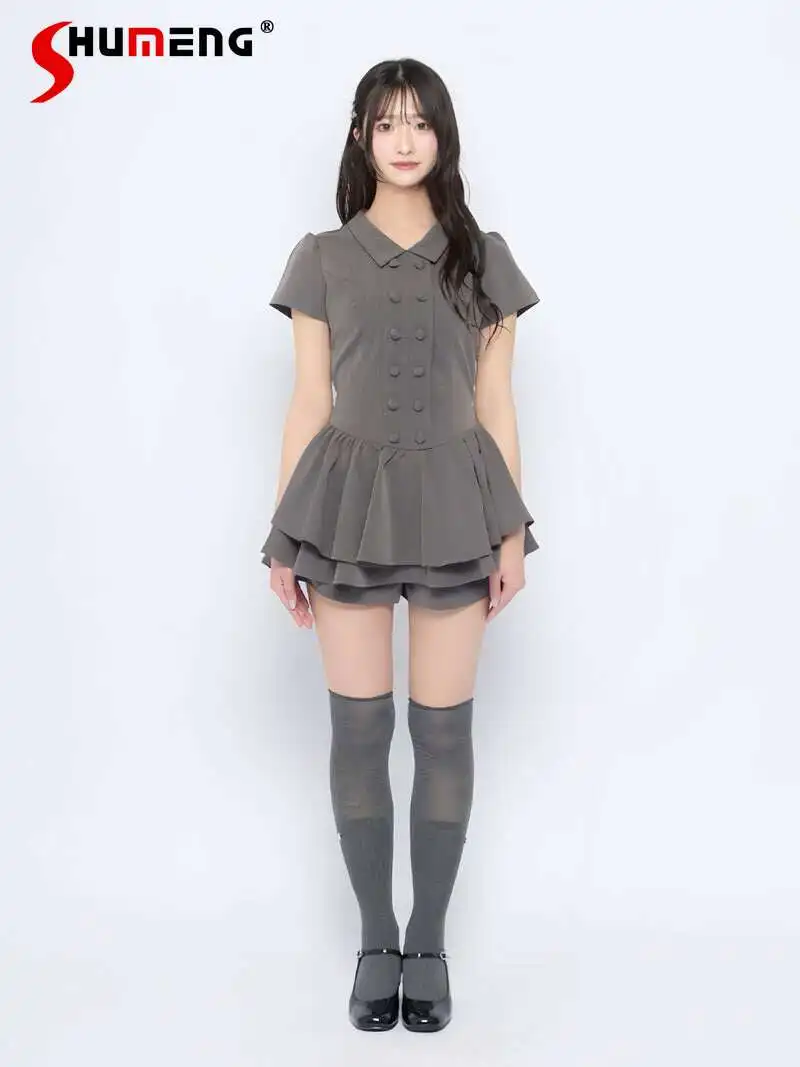 Japanese Style Mine Mass-produced Dress Set Women's 2-piece Set Summer New Lady Slim Elegant Short-sleeved Top and Shorts Set
Japanese Style Mine Mass-produced Dress Set Women's 2-piece Set Summer New Lady Slim Elegant Short-sleeved Top and Shorts Set