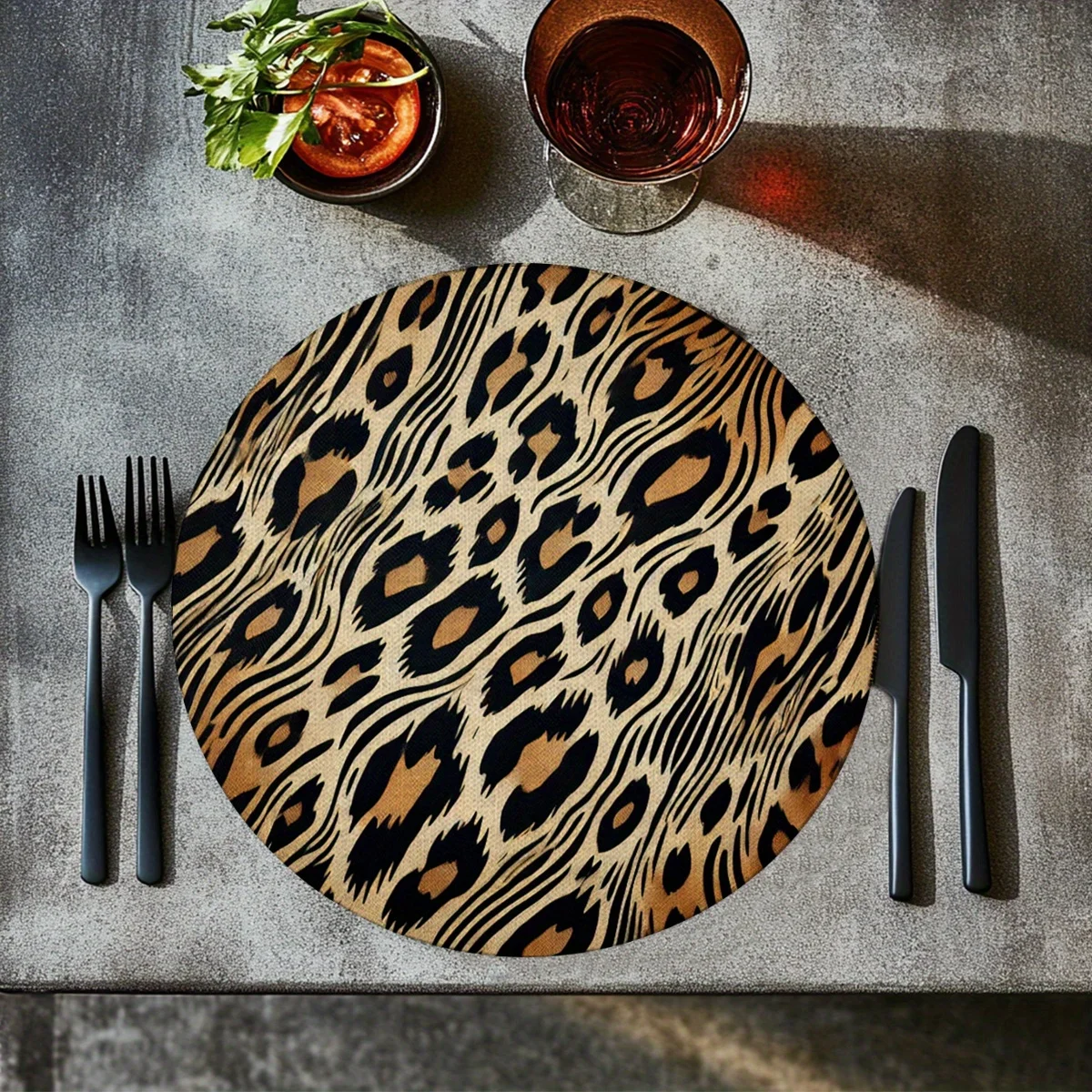 4 pieces leopard print round placemats, round table mats, home decoration washable placemats, suitable for daily holiday kitchen banquets, party table decoration
4 pieces leopard print round placemats, round table mats, home decoration washable placemats, suitable for daily holiday kitchen banquets, party table decoration