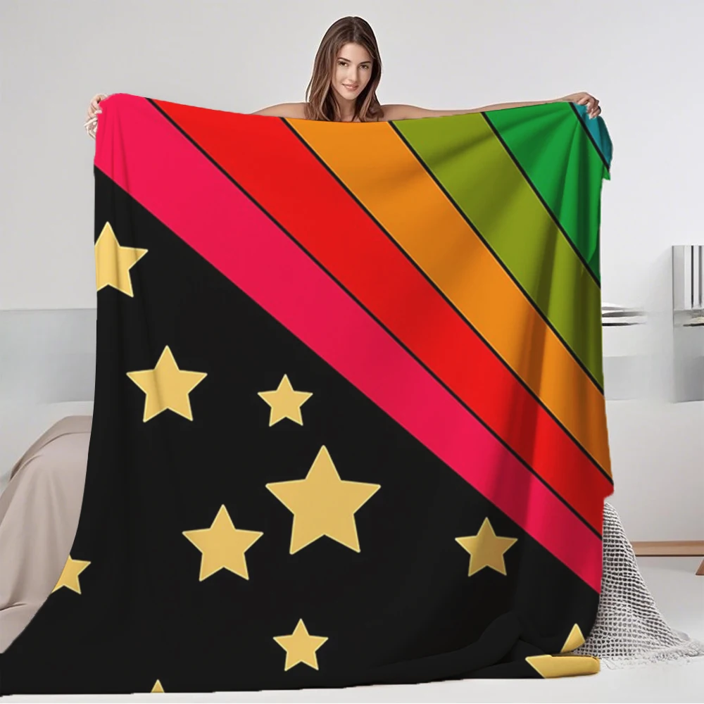 Great Stars and rainbow Blankets All Season European Classical Flannel Bed Blanket
Great Stars and rainbow Blankets All Season European Classical Flannel Bed Blanket