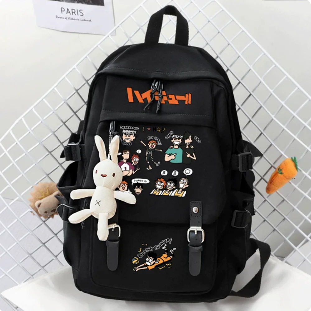 Haikyuu! Рюкзак Shoyo Hinata Tobio Kageyama, черная Дорожная Повседневная сумка через плечо, школьные ранцы для подростков, подарок для детей
Haikyuu! Рюкзак Shoyo Hinata Tobio Kageyama, черная Дорожная Повседневная сумка через плечо, школьные ранцы для подростков, подарок для детей
