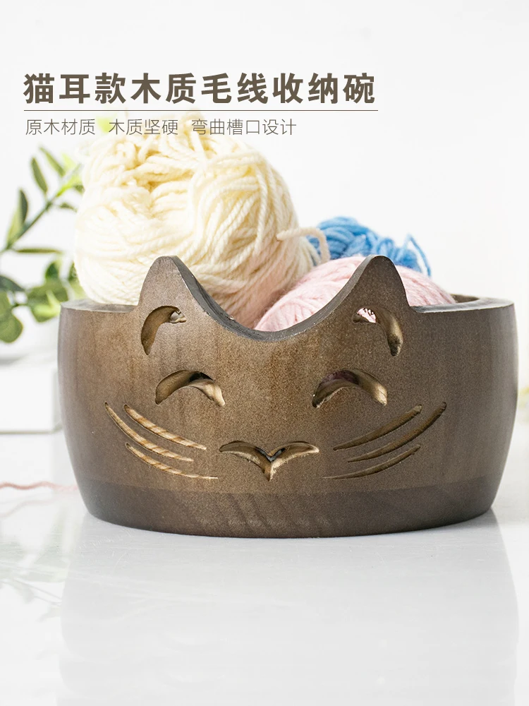 Cat Ear Shaped Wooden Wool Bowl Japanese Textile Knitted Storage Tool Holed Storage Wool Bowl 18X10CM 325g
Cat Ear Shaped Wooden Wool Bowl Japanese Textile Knitted Storage Tool Holed Storage Wool Bowl 18X10CM 325g