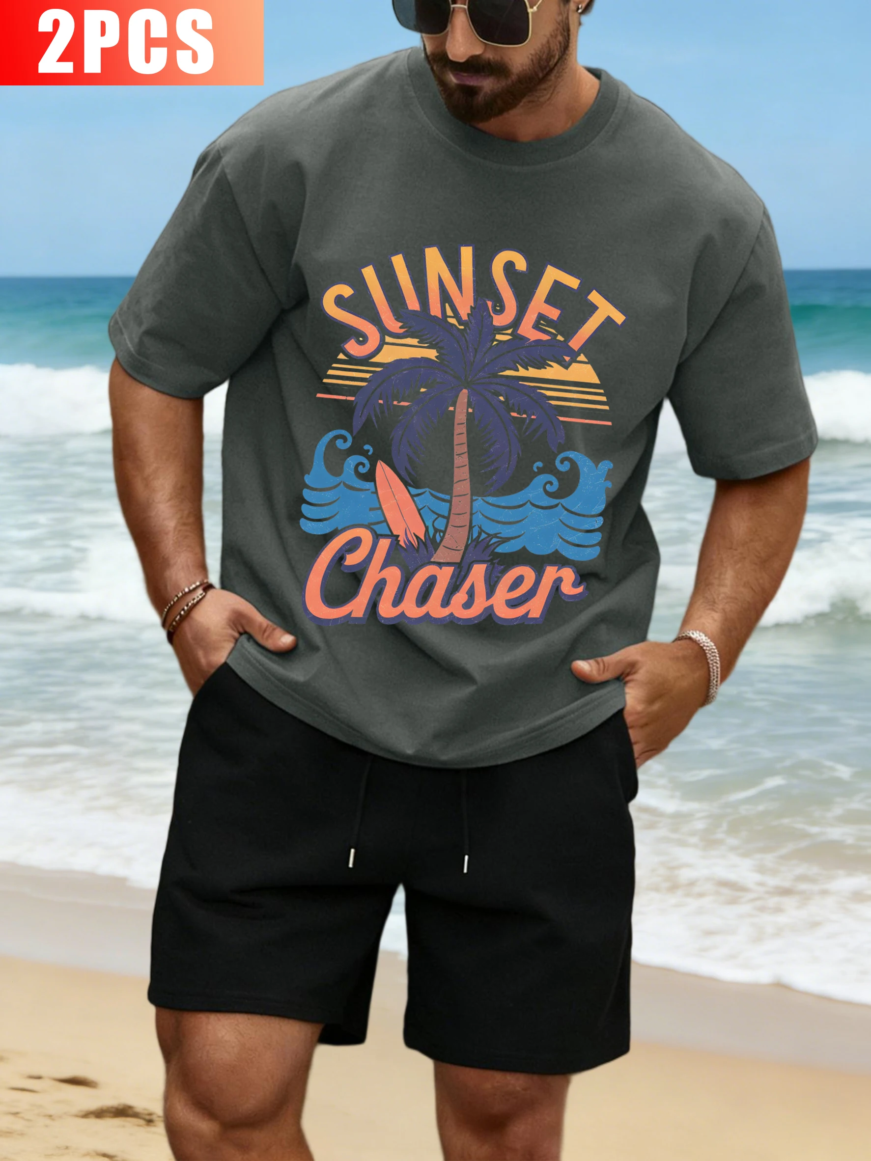 Seaside Sunset Chaser Design T-Shirts Set Men Cotton O-Neck Tee Drawstring Summer Sportswear Unisex Loose Crewneck Tops Suit
Seaside Sunset Chaser Design T-Shirts Set Men Cotton O-Neck Tee Drawstring Summer Sportswear Unisex Loose Crewneck Tops Suit