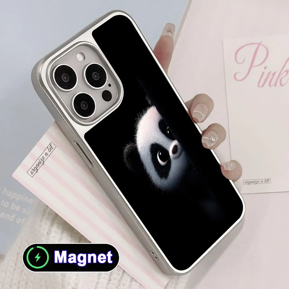 Cute Panda Phone Case for iPhone 17 16 15 14 13 12 11 Air Pro Max Plus Electroplated Silver Magsafe Cover
Cute Panda Phone Case for iPhone 17 16 15 14 13 12 11 Air Pro Max Plus Electroplated Silver Magsafe Cover