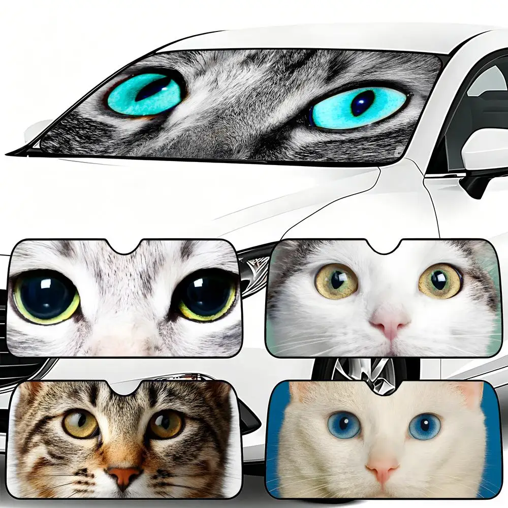 C-Cat Eyes-S Sun Visor Car Windshield Sunshade Foldable Automotive Protection Sun Block Cover
C-Cat Eyes-S Sun Visor Car Windshield Sunshade Foldable Automotive Protection Sun Block Cover