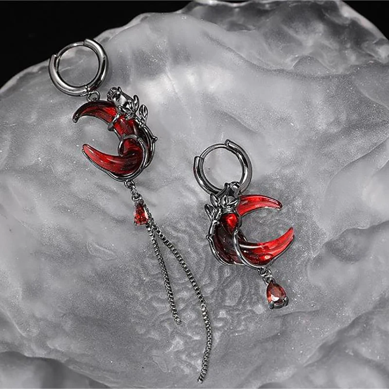 Asymmetry Red Moon Rose Earrings For Women Style Personality Crystal Drop Pendant Earrings Jewelry Accessories Party Gifts
Asymmetry Red Moon Rose Earrings For Women Style Personality Crystal Drop Pendant Earrings Jewelry Accessories Party Gifts