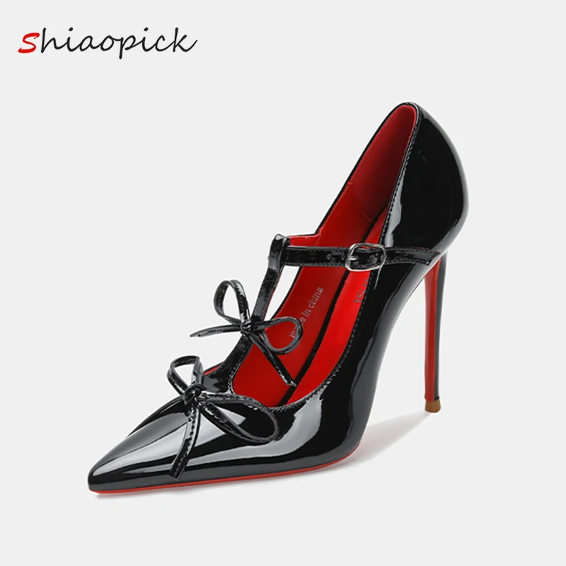 Sexy Women 12cm Pumps Stilettos Black Red inside Bow T-tied Pointed Toe High Heels Pointed Toe Wedding Party Dress Shoes
Sexy Women 12cm Pumps Stilettos Black Red inside Bow T-tied Pointed Toe High Heels Pointed Toe Wedding Party Dress Shoes