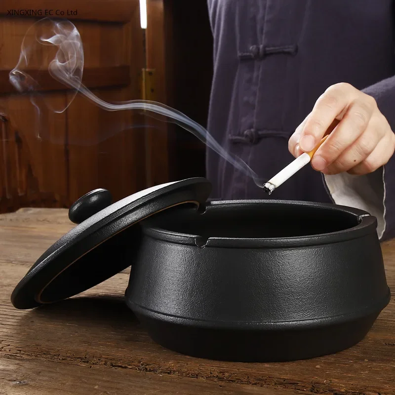 Simple Ceramic Ashtray Creative Large Windproof Ashtray with Lid Home Office Smoking Supplies Home Decoration Ashtray Ornaments
Simple Ceramic Ashtray Creative Large Windproof Ashtray with Lid Home Office Smoking Supplies Home Decoration Ashtray Ornaments