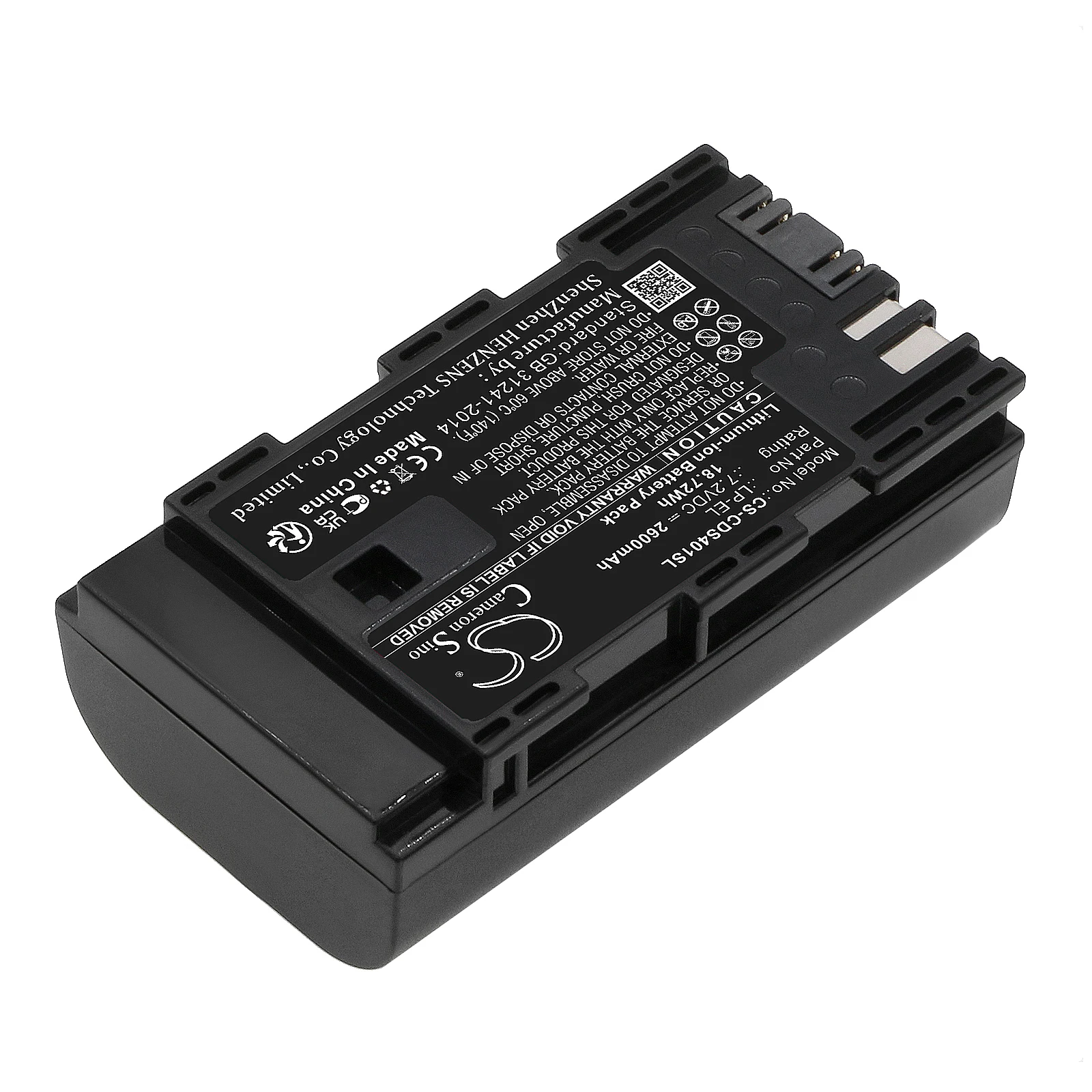 7.2V 2600mAh Strobe Lighting Battery LP-EL for Canon Speedlite EL‑1 DS401231
7.2V 2600mAh Strobe Lighting Battery LP-EL for Canon Speedlite EL‑1 DS401231