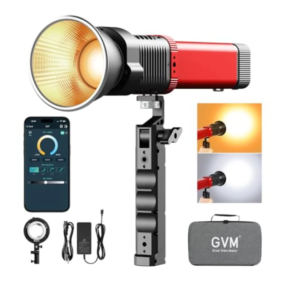 【New model】GVM PD60B Studio Lights with Bowen Mount Adapter COB Photography Lighting with Fast Charger Portable Video Light for
【New model】GVM PD60B Studio Lights with Bowen Mount Adapter COB Photography Lighting with Fast Charger Portable Video Light for