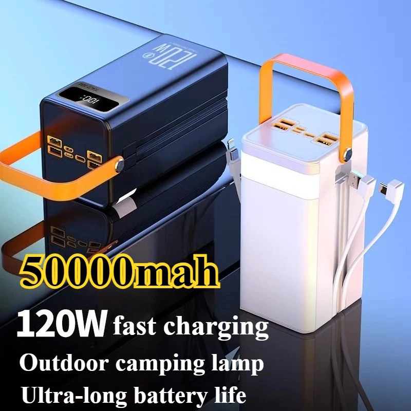 Портативный внешний аккумулятор большой емкости 50000 мАч, 120 Вт, быстрое зарядное устройство с кабелем USB C, внешний запасной аккумулятор для IPhone Samsung
Портативный внешний аккумулятор большой емкости 50000 мАч, 120 Вт, быстрое зарядное устройство с кабелем USB C, внешний запасной аккумулятор для IPhone Samsung